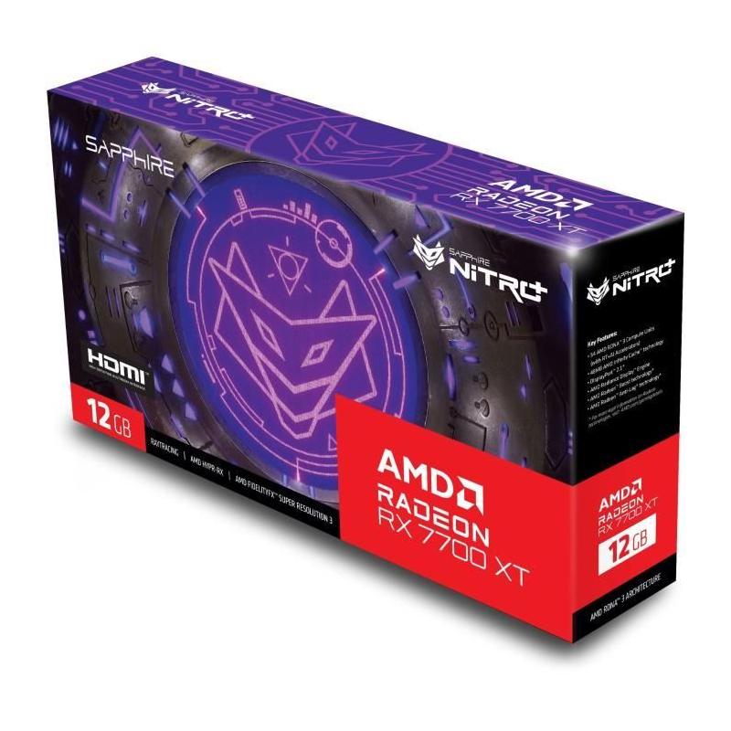 Carte Graphique SAPPHIRE NITRO+ RX 7700 XT Gaming OC 12GB - GDDR6
