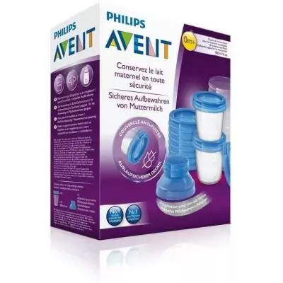 Pots de conservation Philips Avent 180ml - Lait maternel