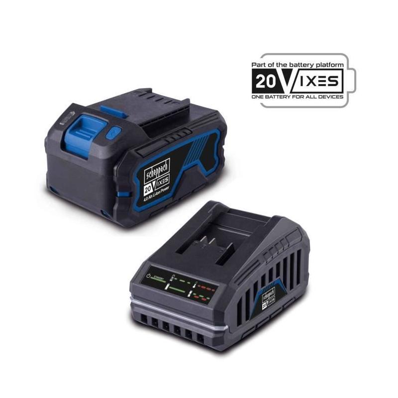 Batterie 4.0Ah 20V + Chargeur Universel SCHEPPACH 20V IXES