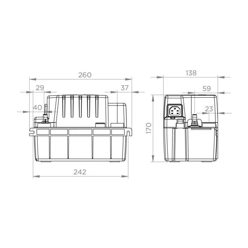 Pompe de relevage SFA Sanicondens Eco V02 - Chaudière/Clim - 45 dBA