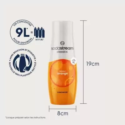 Concentrés SODASTREAM Orange - Lot de 6 pour 54L - 440 ml Concentrés SODASTREAM Orange - Lot de 6 pour 54L - 440 ml