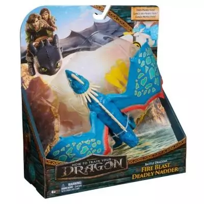 How to train your dragon Dreamworks Dragons - Figurine Dragon Tempête À Fonctions 25 Cm - Figurine Articulée Tempête Avec 3