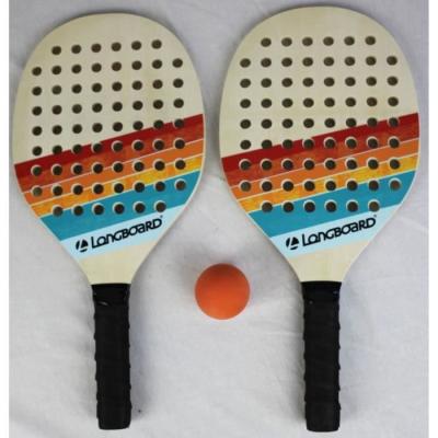 Ensemble tennis enfant: 2 raquettes bois et 1 balle - SPORT AND FUN - BEACH