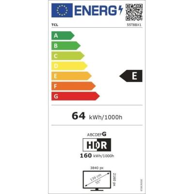 TCL 55T8B - TV QLED 55" 4K 144Hz HDR10+ Google TV