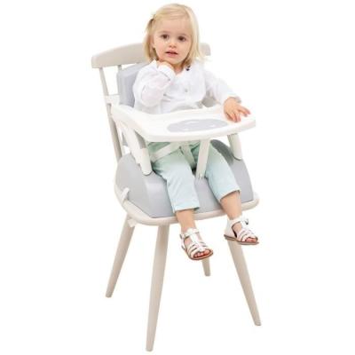 Rehausseur de Chaise 2 en 1 Gris Charme - Pratique et Élégant