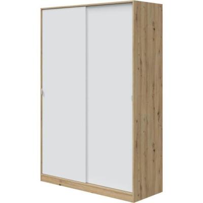 Armoire TOP Chêne Décor - 2 Portes Coulissantes - L120 x H200 x P50 cm