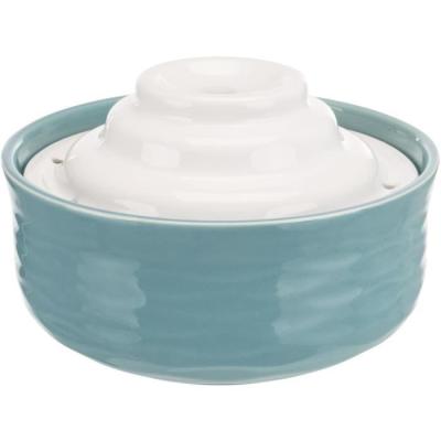 Fontaine à eau TRIXIE Vital Falls - Céramique 1,5 L - Pétrole / Blanc