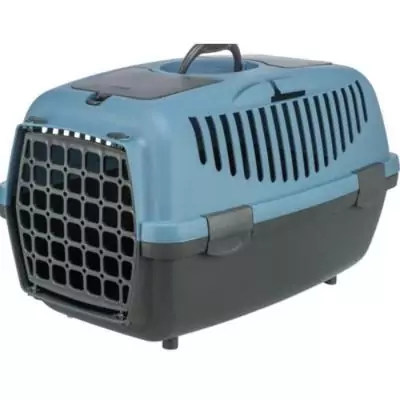 Box de transport pour petits animaux - TRIXIE Capri 2 XS/S - Gris foncé/Bleu