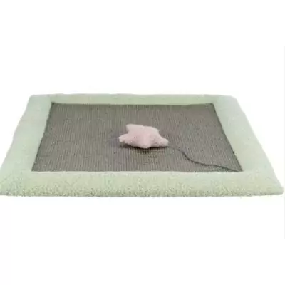 Matelas griffoir junior TRIXIE - 47 x 47 cm - Gris/Menthe