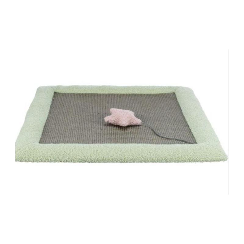 Matelas griffoir junior TRIXIE - 47 x 47 cm - Gris/Menthe