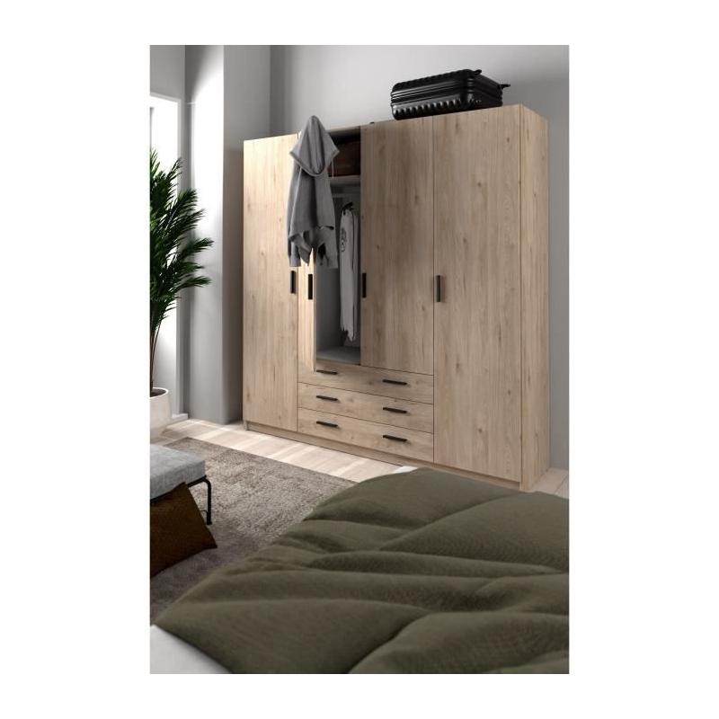 Armoire VEGA Chene Jackson - Spacieuse et Élégante
