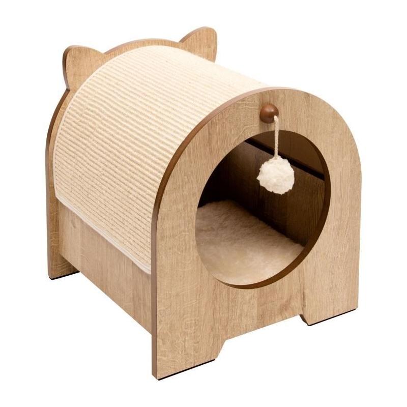 Meuble à griffer pour chat CATIT Vesper Minou - Aspect chêne