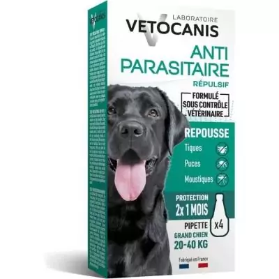 Protégez votre grand chien des parasites avec les pipettes VETOCANIS