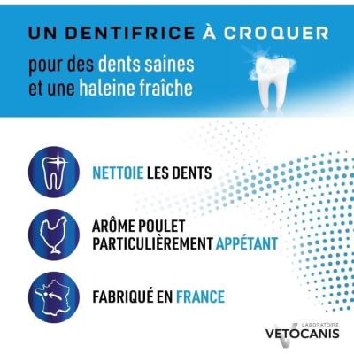 Comprimés Dentifrice Croquer pour Chat et Petit Chien - VETOCANIS