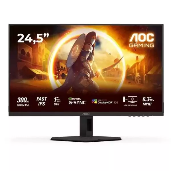 Ecran PC Gamer - AOC - FHD - 24,5'' - 300Hz- Fast IPS - 0,3ms - 25G4SRE