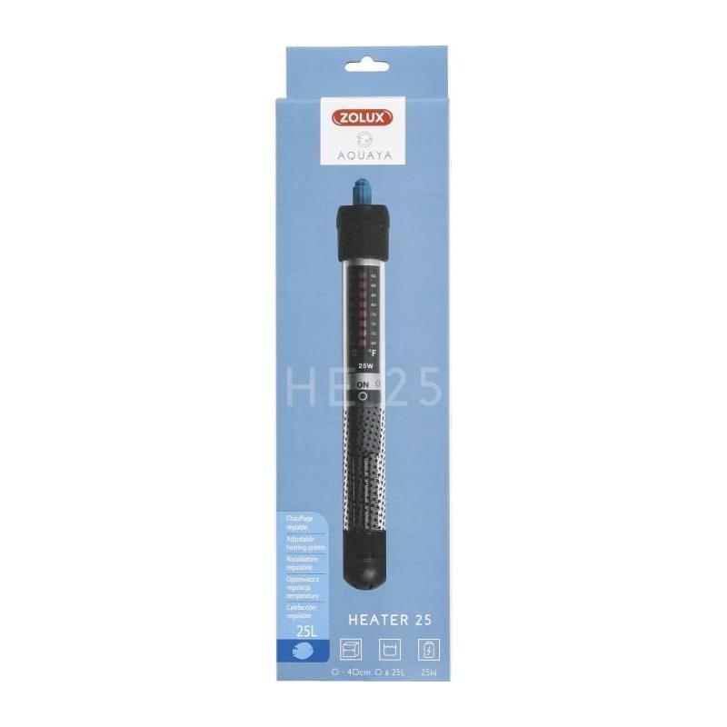 Chauffage d'aquarium Zolux 25W - Pour 20 à 50L - Longueur 23cm