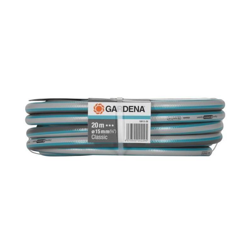 Tuyau d'arrosage GARDENA Classic 20m - Résistance 22 bar - Garantie 12 ans