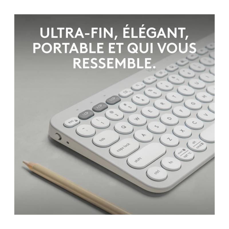 Clavier sans fil Logitech Pebble Keys 2 K380s - Blanc