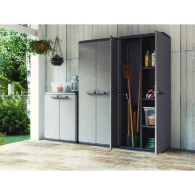 Armoire de rangement pratique pour atelier - KETER Più - Gris/Noir