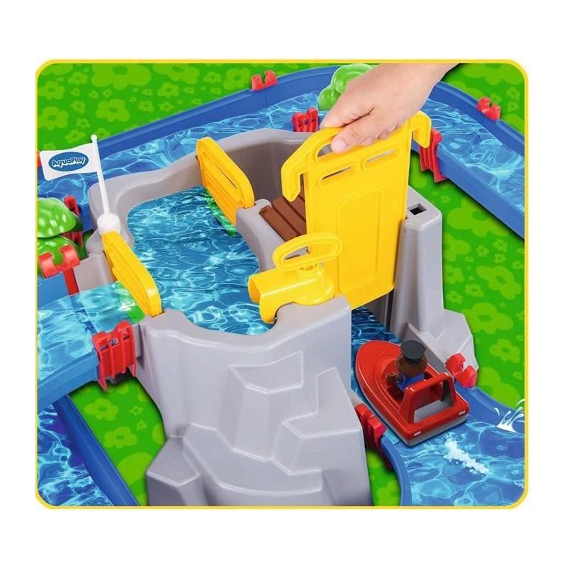 Parcours d'eau Smoby AquaPlay - Mountain Lake - 2 bâteaux + 3 figurines - Pour enfants de 3 ans et plus