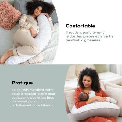 Coussin de Grossesse et d'Allaitement Buddy, Confort Optimal!
