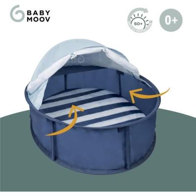 Parc Bébé 2 en 1 Babyni Marinière: Anti-UV FPS 50+ & Moustiquaire