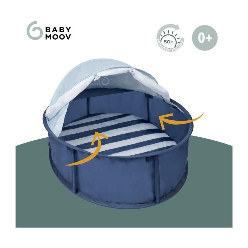 Parc Bébé 2 en 1 Babyni Marinière: Anti-UV FPS 50+ & Moustiquaire