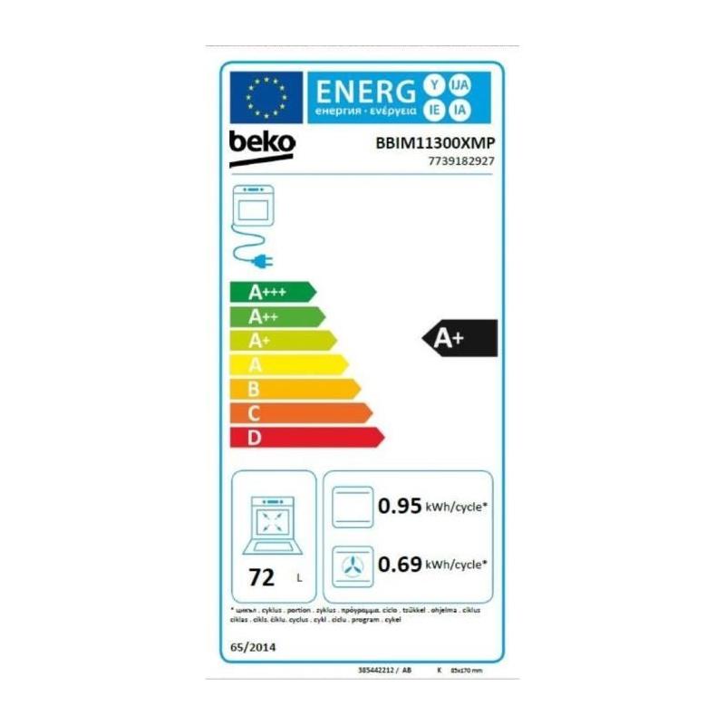 Four encastrable Pyrolyse BEKO BBIM11300XMP - Inox 72L