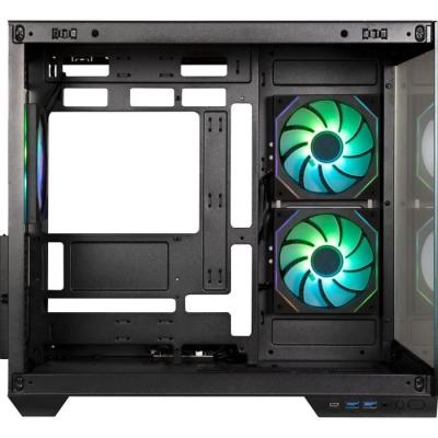 Boîtier PC BITFENIX Triton Cube ATX Noir : Verre trempé, USB-C et A-RGB
