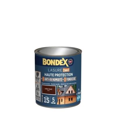 BONDEX Lasure 2 en 1 Satin Chene Foncé - Protection 5 ans!