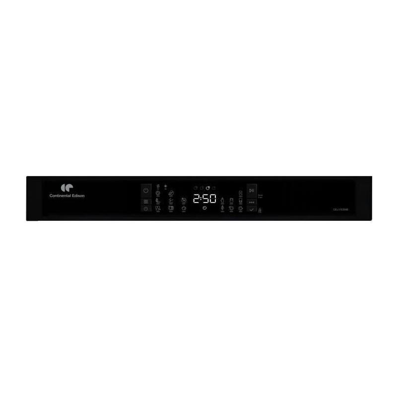 Lave-vaisselle Continental Edison 15 couverts - Noir, Classe D