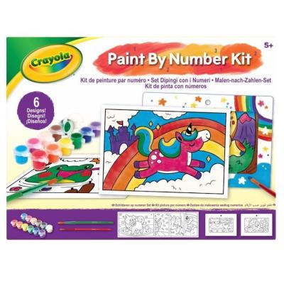 Kit de peinture par numéro CRAYOLA – 6 gabarits – 5 ans
