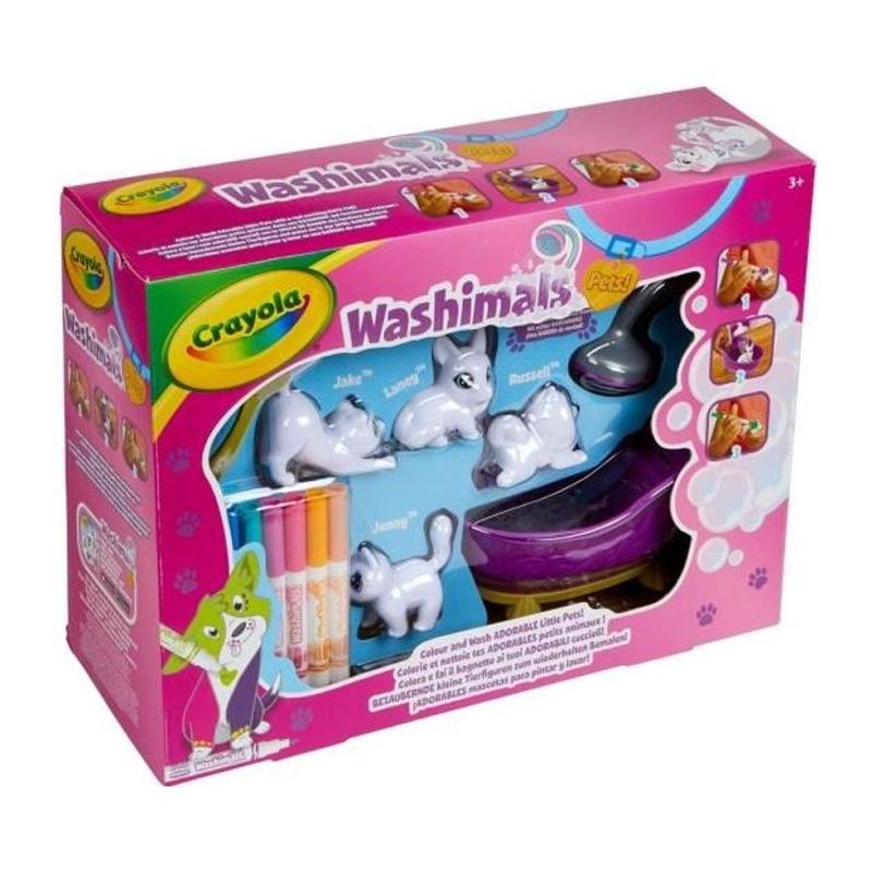 Coffret de coloriage 3D Washimals : feutres lavables inclus