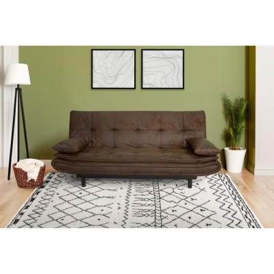 Banquette clic-clac DARIUS - Confort et style en tissu marron
