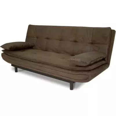 Banquette clic-clac DARIUS - Confort et style en tissu marron Banquette clic-clac DARIUS - Confort et style en tissu marron