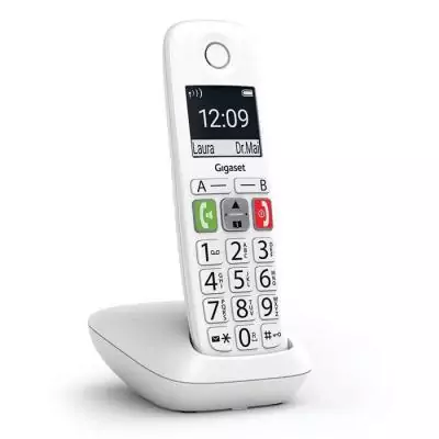 Téléphone Fixe GIGASET E290 Blanc - Grand écran et touches larges