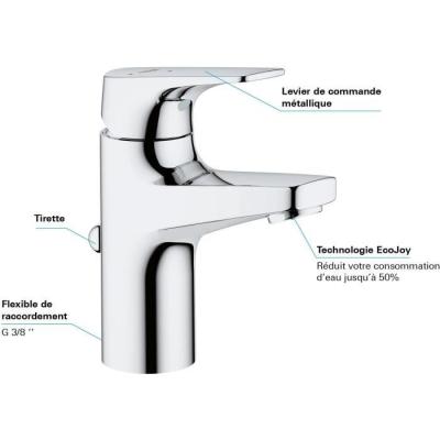 Mitigeur Lavabo Taille S Start Flow Chromé GROHE