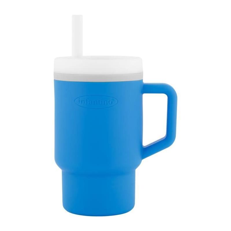 Tasse à bec INFANTINO en silicone bleu océan