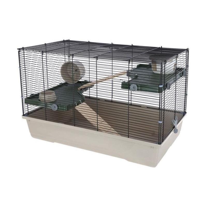Cage 3 étages pour petits rongeurs 80*45*53 cm - FLAT NATURE - KERBL