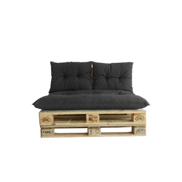 Kit palette classic - Matelas ardoise + 2 coussins dossier - JARDIN PRIVE