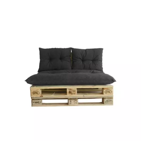 Kit palette classic - Matelas ardoise + 2 coussins dossier - JARDIN PRIVE