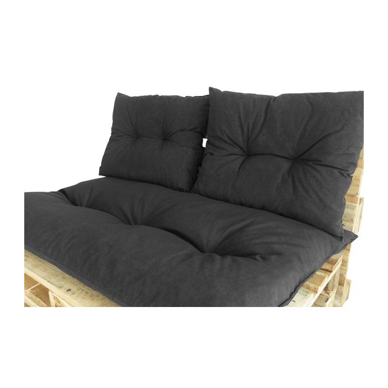 Ensemble palette classique - Matelas ardoise + 2 coussins - JARDIN PRIVE
