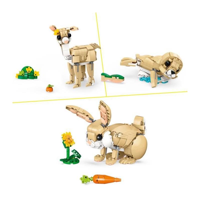 LEGO Creator 31162 3-en-1 L'adorable lapin - Pour les filles de 8 ans