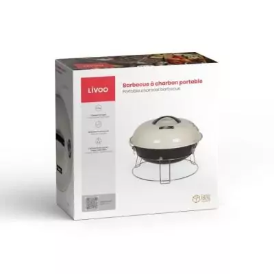 Barbecue à charbon portable LIVOO - Compact et pratique