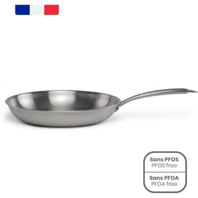 Poêle 28 cm inox Triply MEP159 - LIVOO: Made in France, Tous feux