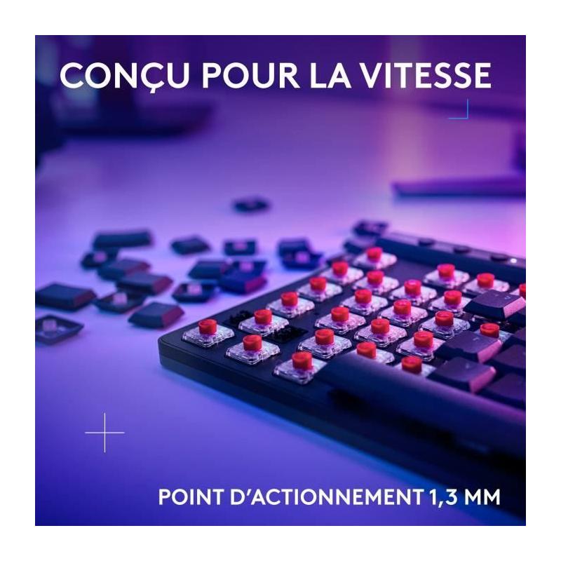 Clavier gamer sans fil Logitech G515 Lightspeed - Noir