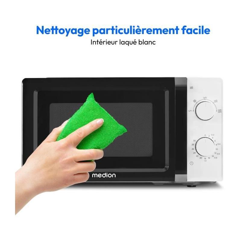 Four micro onde MEDION MD 11475 - Noir et blanc: Cuisinez en toute élégance