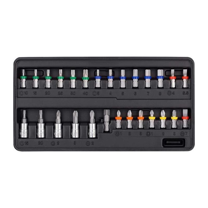 Coffret à clés et douilles CONNEX - 52 pieces - Chrome-vanadium