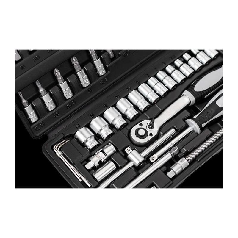 Coffret à clés et douilles CONNEX - 52 pieces - Chrome-vanadium
