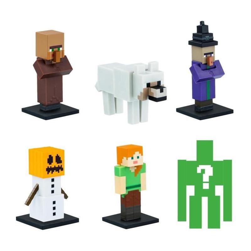 Coffret 6 petites figurines Minecraft - Figurine mystère